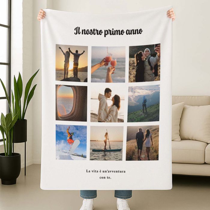 Coperta Personalizzata con Foto e Testo