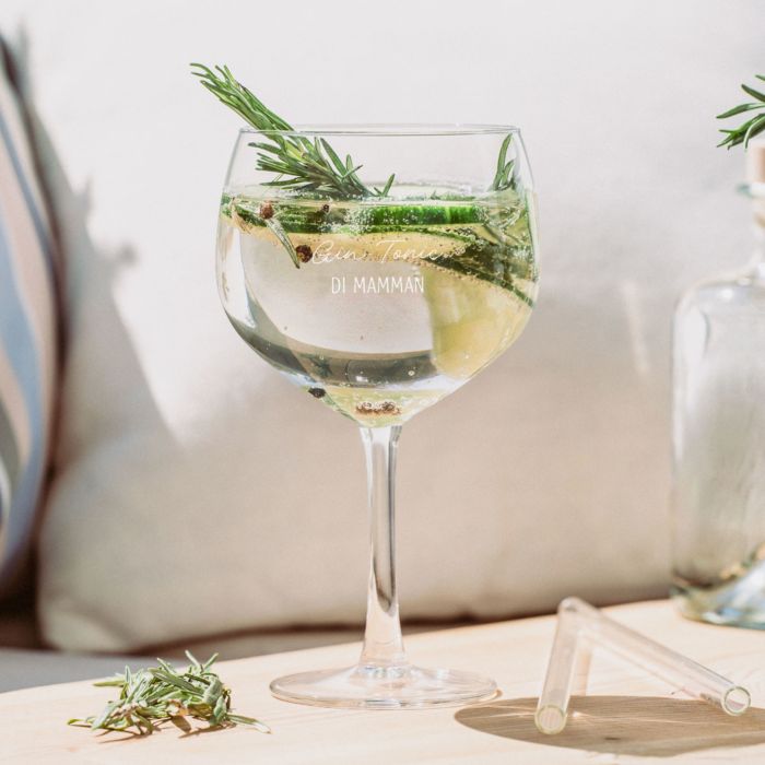 Bicchiere da Gin Personalizzato con Testo