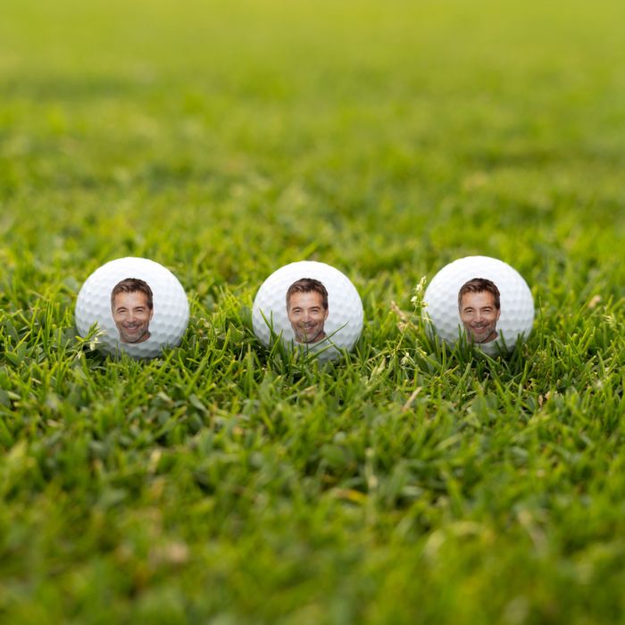 Set di 3 Palline da Golf Personalizzate con Faccia
