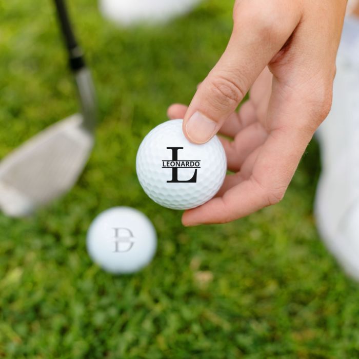 Set di 3 Palline da Golf Personalizzate con Monogramma