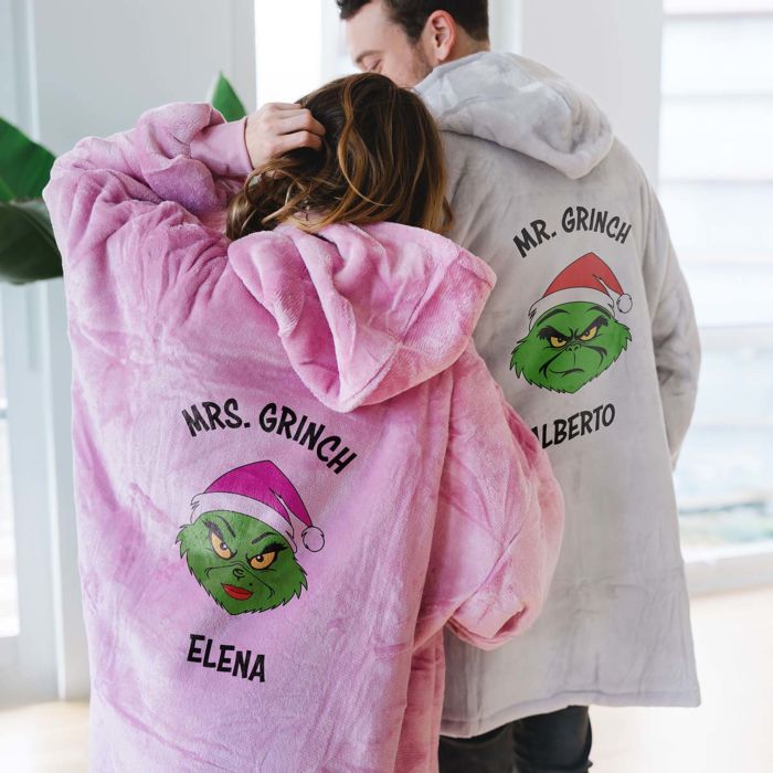 Coperta con Cappuccio Personalizzata Grinch