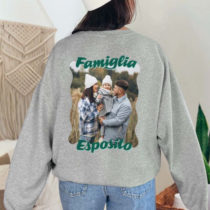 Felpa Personalizzata con Foto e Testo