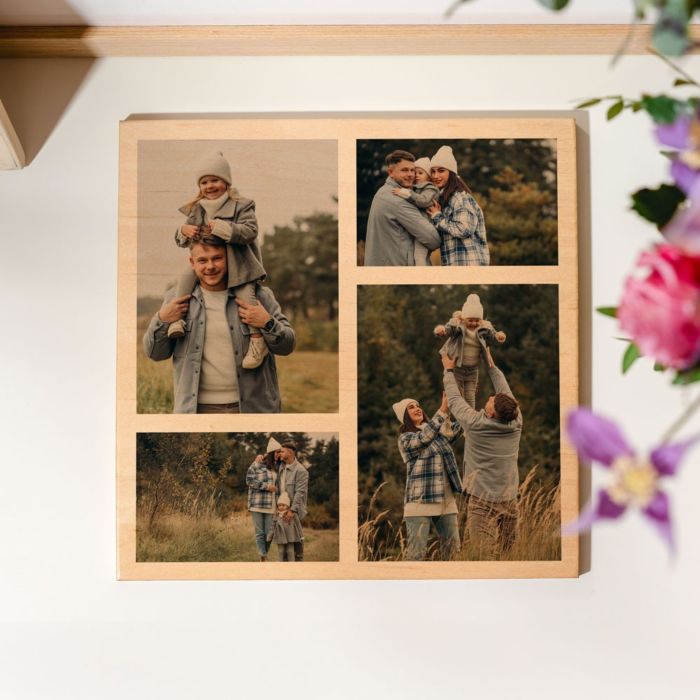 Stampa su Legno con 4 Foto