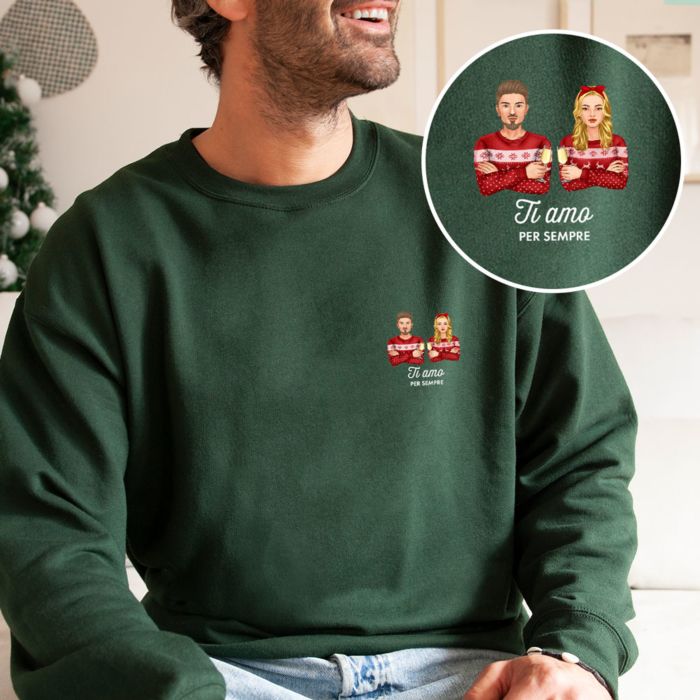 Maglia Personalizzata con Illustrazione 2 Persone
