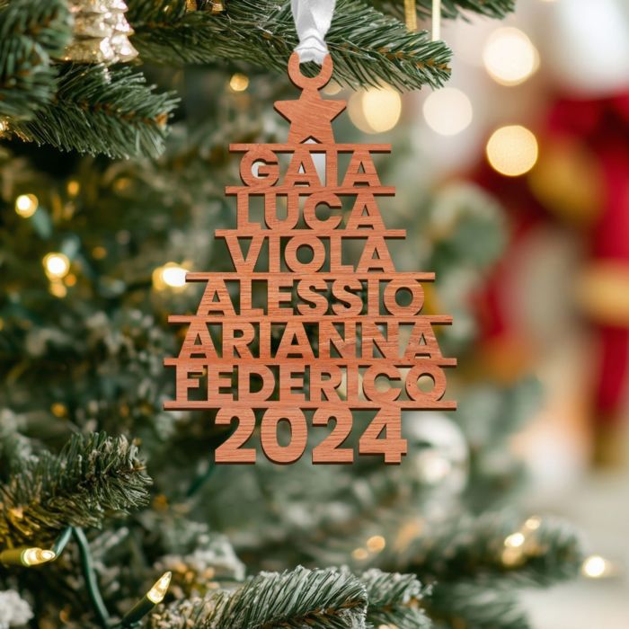 Ciondolo Albero di Natale Personalizzato con Nome