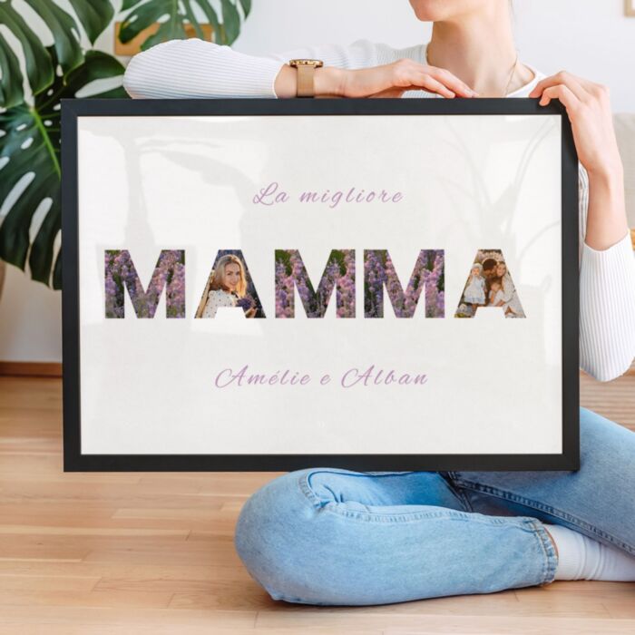 Poster Personalizzato Lettera e Foto – Mamma
