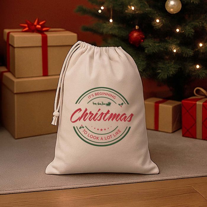 Sacco di Babbo Natale Personalizzato con Testo