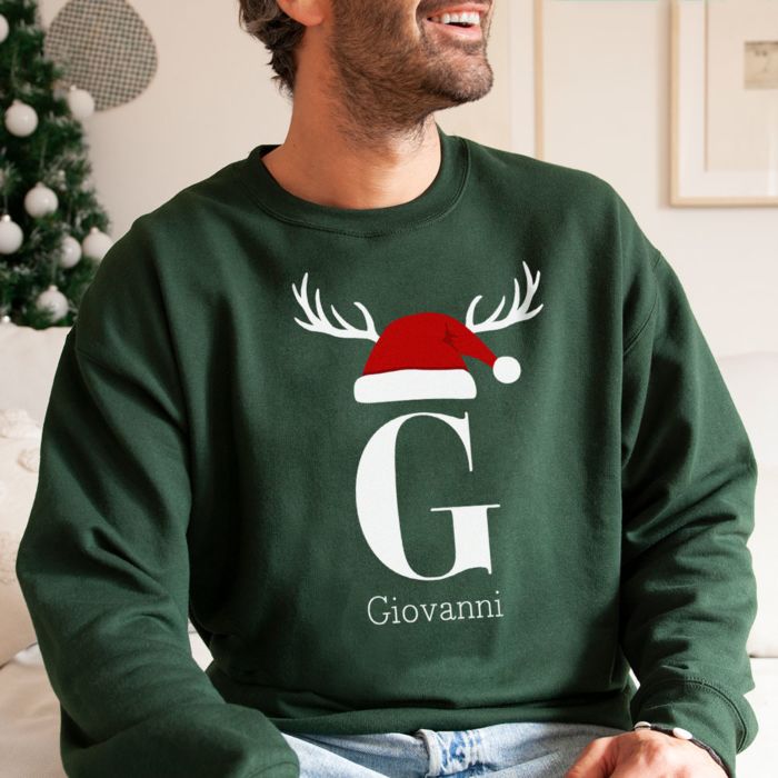 Maglione Natalizio Personalizzato con Monogramma