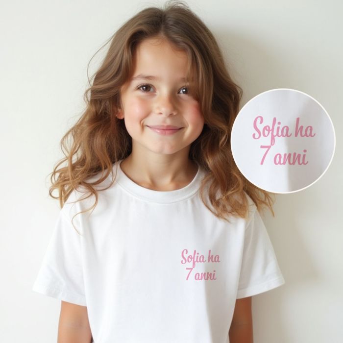 Maglietta Personalizzata per Bambini con Testo