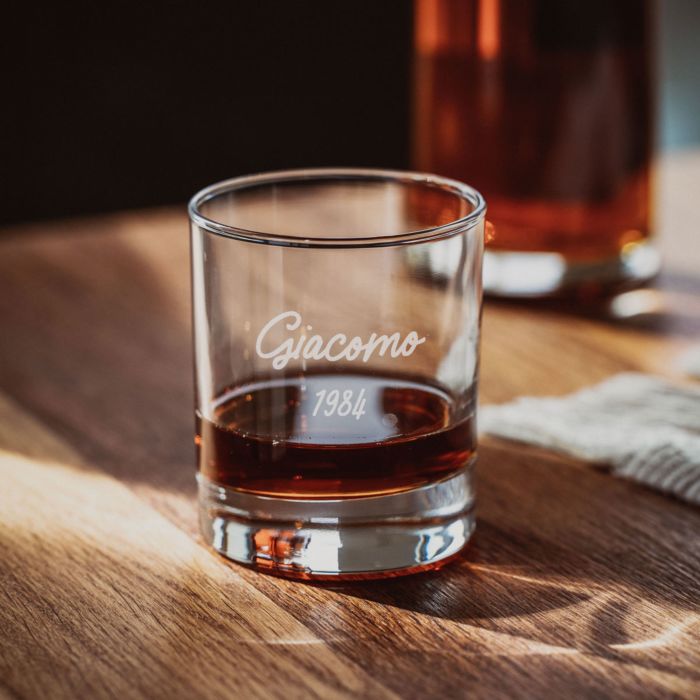 Bicchiere da Whisky Personalizzato con Testo