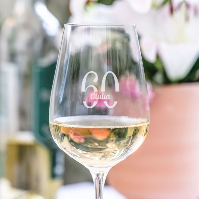 Calice da Vino Personalizzato con Nome e Anno