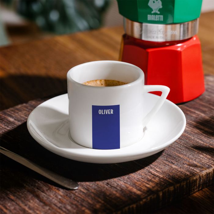 Tazzina da Caffè Personalizzata con Nome e Sfondo