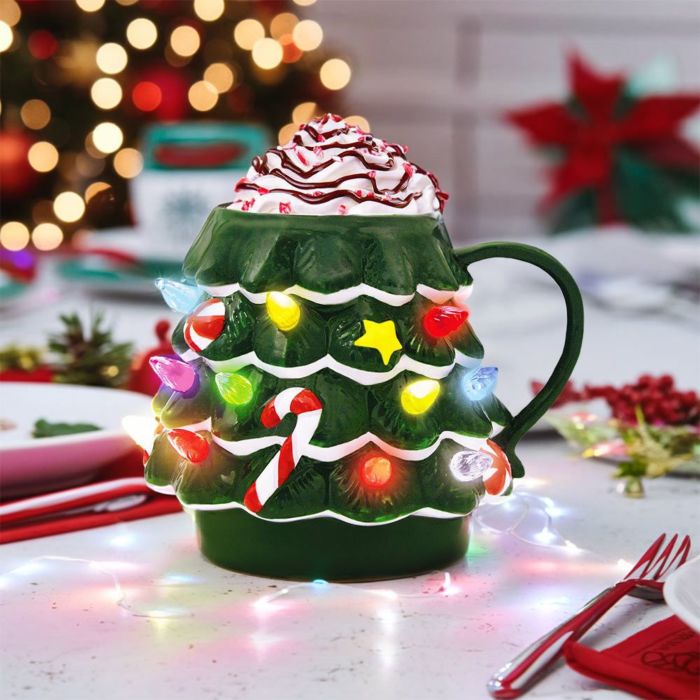 Tazza Albero di Natale LED