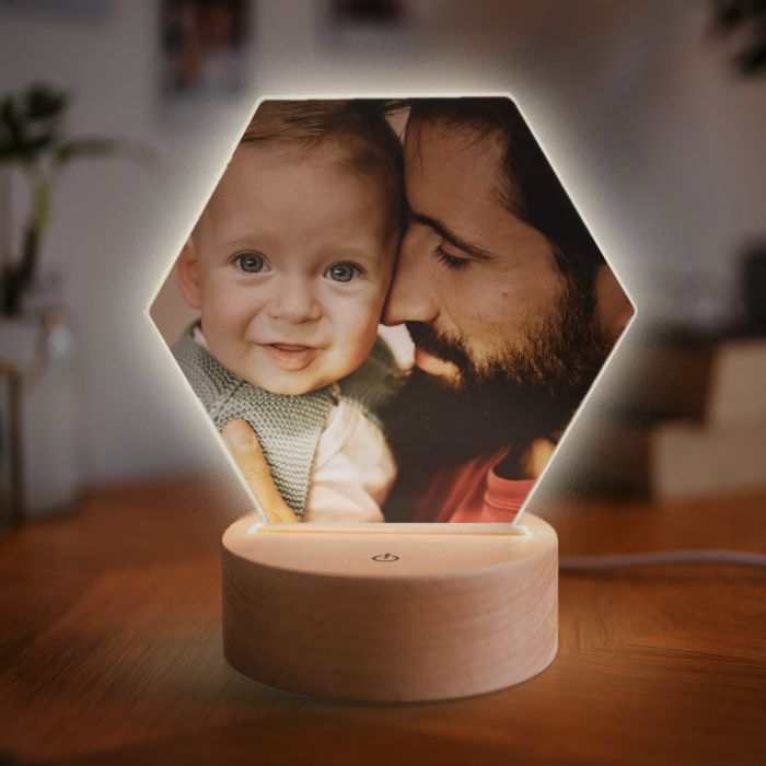 regali di san valentino lampada LED con foto personalizzata