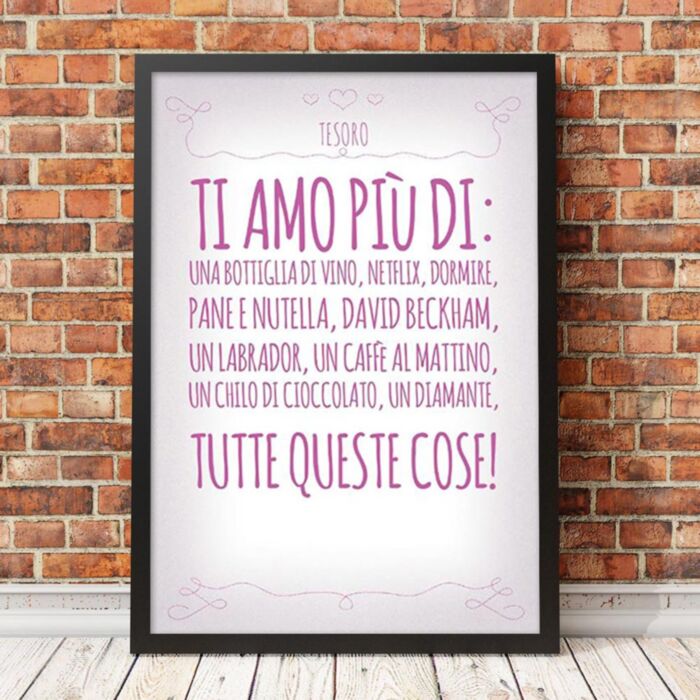 Poster Romantico Personalizzabile