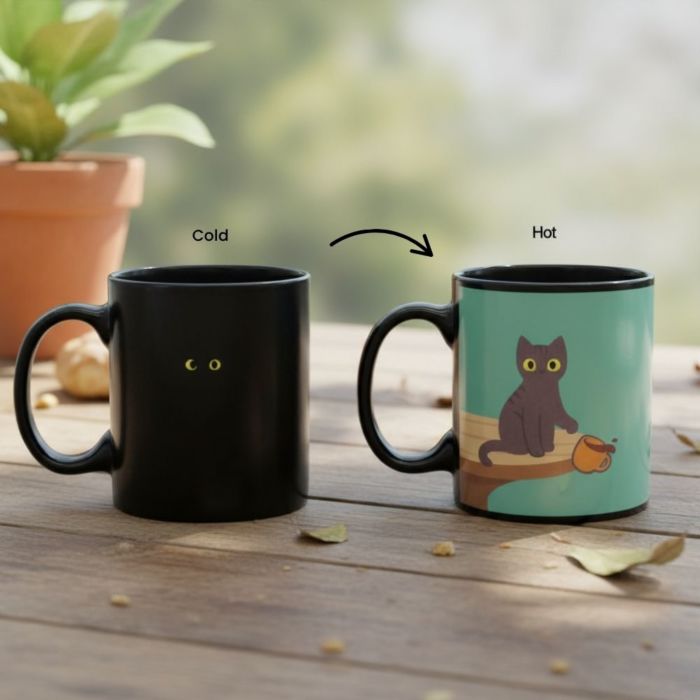 Tazza termosensibile con Gattino birichino