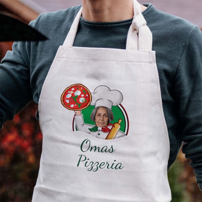 Grembiule da Cucina Personalizzato Pizzeria con Viso - Design