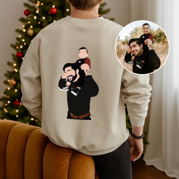 Felpa Personalizzata con Illustrazione 2 Persone