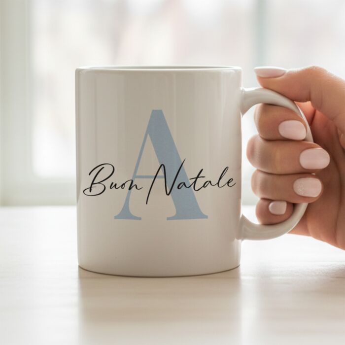 Tazza Personalizzata Natalizia con Monogramma