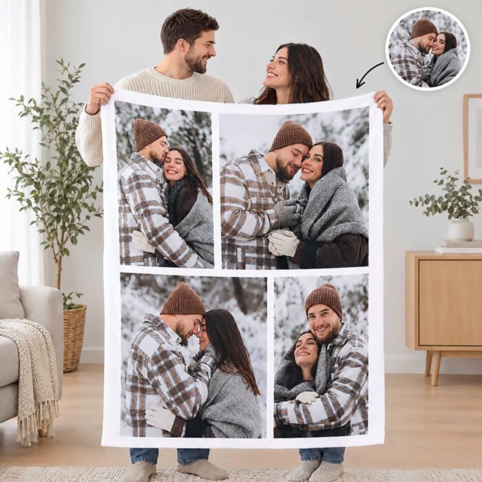Coperta Personalizzata con Collage di Foto