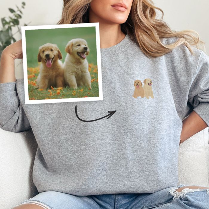 Felpa Personalizzata con Illustrazione Animale Domestico