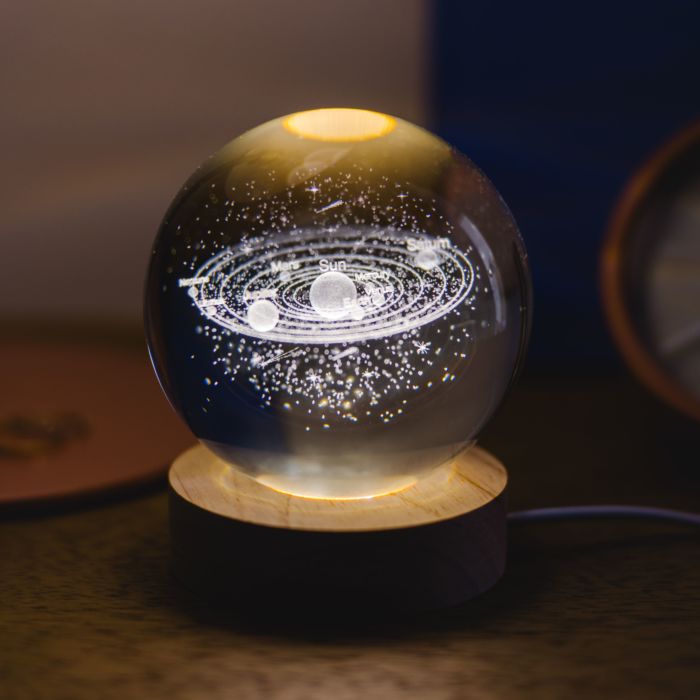 Sfera di Cristallo in 3D con Pianeti