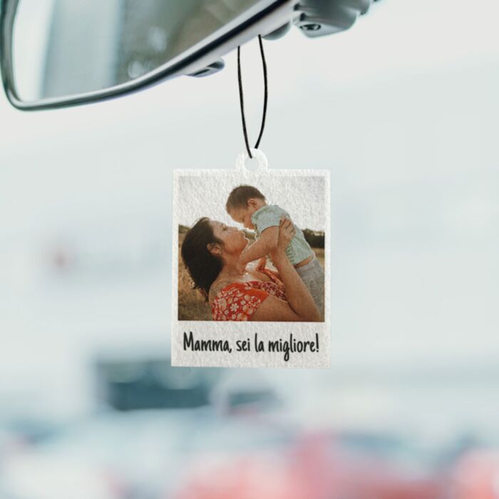 Profumatore Auto Personalizzato in Stile Polaroid Set da 2 - Design
