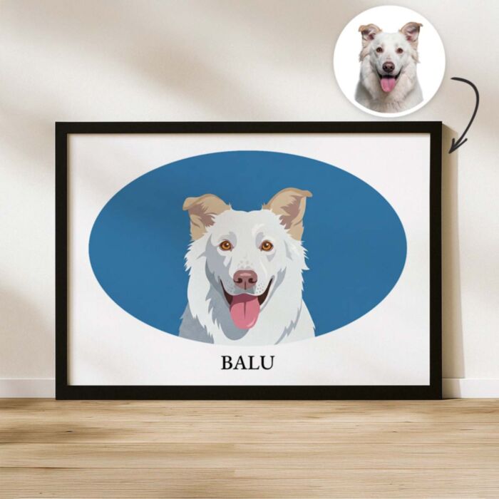 Personalisierbares Poster mit Haustier Illustration - A2 - Design