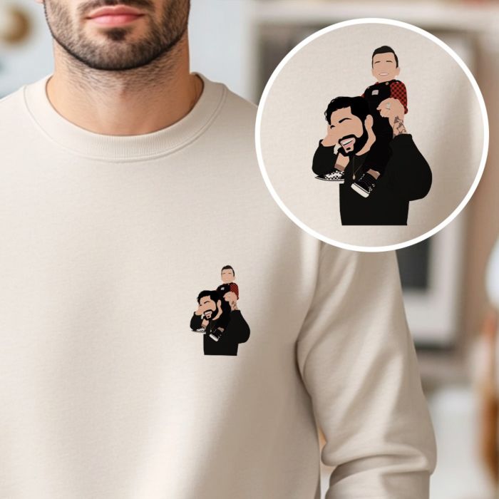 Felpa Personalizzata con piccola Illustrazione