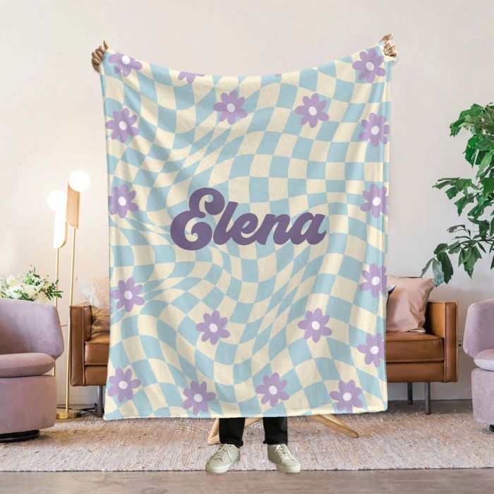 Coperta Personalizzata con Sfondo Vintage e Nome