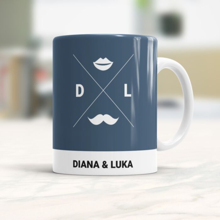 Tazza Hipster per due personalizzabile
