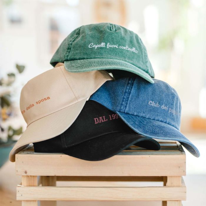Cappello Personalizzato con Testo ricamato