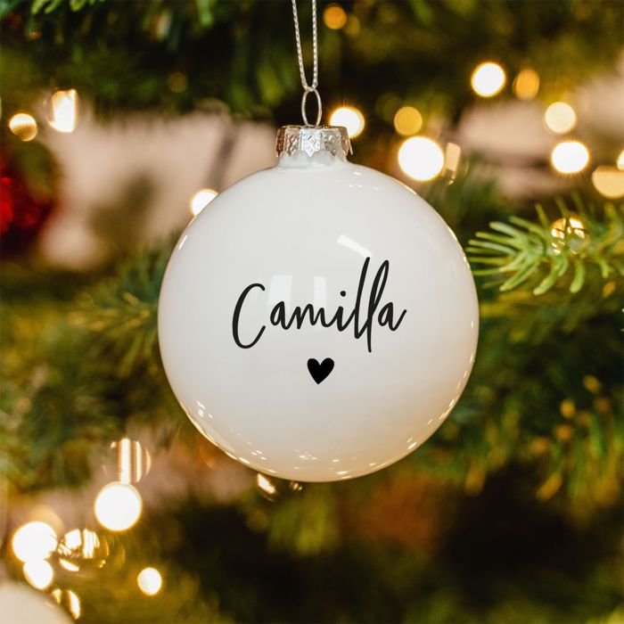 Pallina di Natale Personalizzata con Testo Set da 2