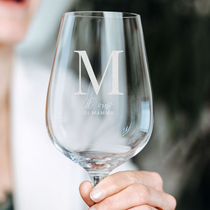 Calice da Vino Personalizzato con Monogramma Tazze e Bicchieri Personalizzati