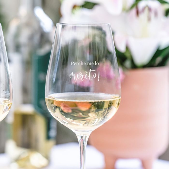 Calice da Vino Personalizzato con Testo