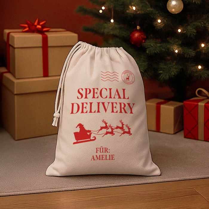Sacco di Babbo Natale Personalizzato in stile Postale