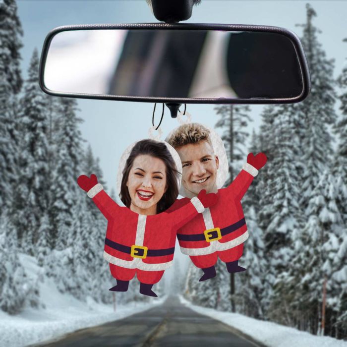 Profumatore Auto Babbo Natale con Faccia Set da 2