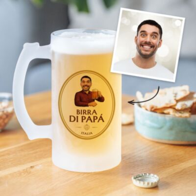 Boccale da Birra Personalizzato con Logo e Faccia