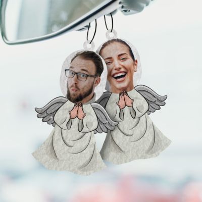 Profumatore Auto Personalizzato con Faccia a Forma di Angelo Set da 2