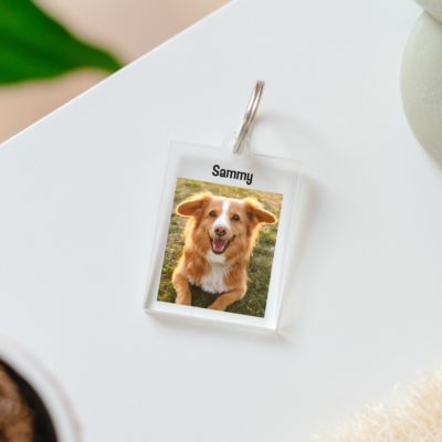 Portachiavi Personalizzato in Acrilico con Foto e Testo