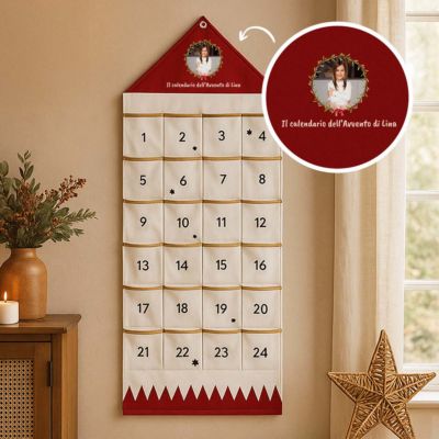 Calendario dell'Avvento Personalizzato con Foto e Testo