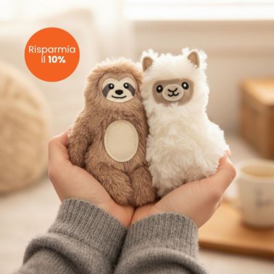 Set regalo Mini Lama e Mini Bradipo riscaldabili