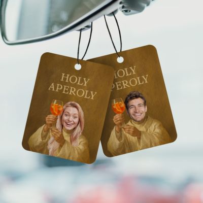 Profumatore Auto Personalizzato Set da 2 Aperol con Viso
