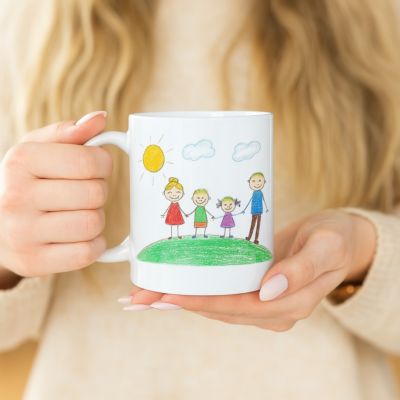 Tazza Personalizzata con Disegno dei Bambini