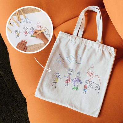 Borsa Personalizzata Tote Bag con Disegno dei Bambini