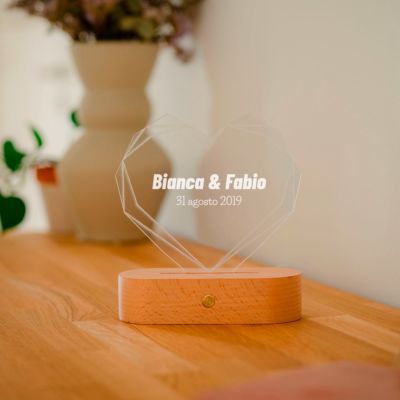 Lampada LED Cuore Personalizzata