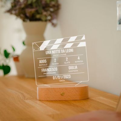 Lampada LED Personalizzata Ciak Cinematografico