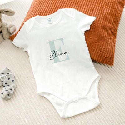 Body Neonato Personalizzato con Monogramma Body Neonato Personalizzato con Monogramma