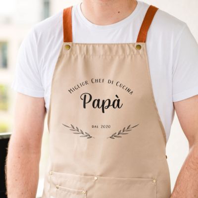 Grembiule Personalizzato con Ghirlanda e Testo