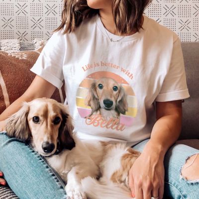 Maglietta Personalizzata Retrò con Animale Domestico